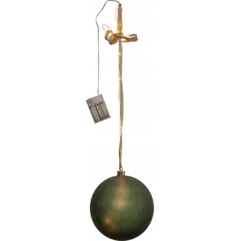 Vánoční ozdoba Vánoční Koule skleněná s LED podsvícením BLISS 20 cm na baterie