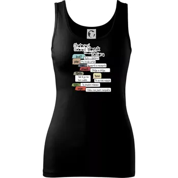 Dámské oblečení Chatovací slovník moderního seniora (Běžící češtinář) - Dámské tílko - XS ( Černá )