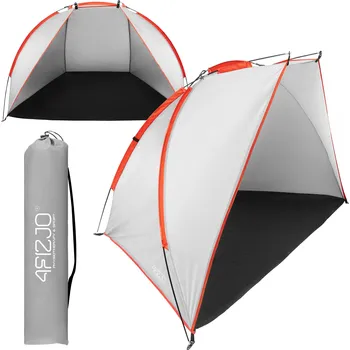 Stan 4FIZJO Plážový stan PRO 4FIZJO 2 MÍSTA ČERVENÁ|ŠEDÁ