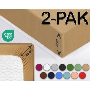 Prostěradlo Sesto Senso přiléhavé prostěradlo s gumičkou JERSEY Béžová 120x200 cm