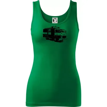 Dámské tričko Hasičské auto Hasiči - Dámské tílko - XS ( Středně zelená )