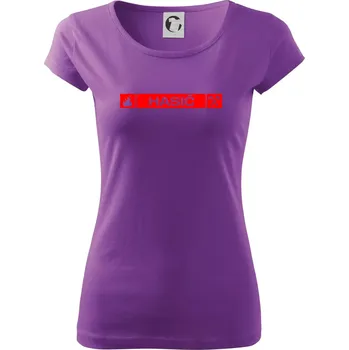Dámské tričko Hasiči přední znak - Dámské triko Pure - 2XL ( Fialová )