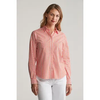 Dámská košile KOŠILE GANT REG CLASSIC POPLIN STRIPED SHIRT ORANGE RED