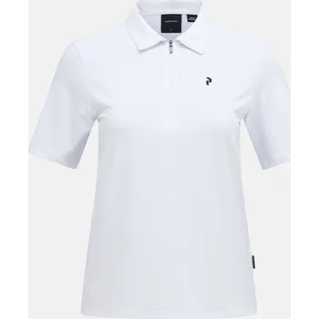 Dámská košile POLOKOŠILE PEAK PERFORMANCE W COMFORT ZIP POLO WHITE