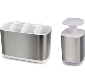 Dávkovač mýdla Sada koupelnových doplňků Joseph Joseph, 2 kusy, šedá