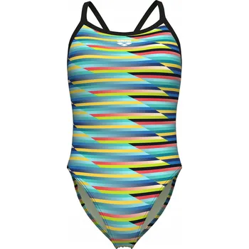 Dámské plavky Plavky Arena Racing Stripe XCR Black Multi velikost 14 (UK36) L