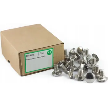 Šroub Zámková šroub DIN 603 INOX A2 M10 X 25 MM, 100 KS