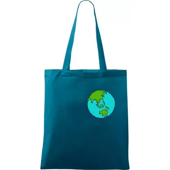 Planeta na prsu - Austrálie - Taška bavlněná - 42 x 38 cm ( Petrolejová )