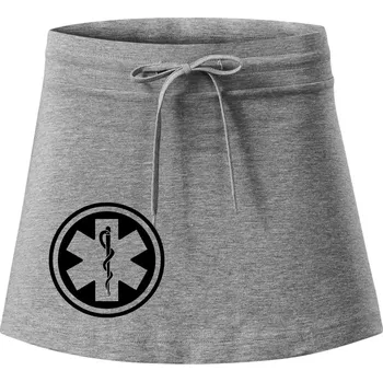 Dámská sukně Rescue logo samostatné kulaté - Sportovní sukně - two in one - XL ( Tmavě šedý melír )