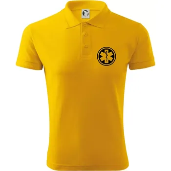 Pánská košile Rescue logo samostatné kulaté - Polokošile pánská Pique Polo 203 - S ( Žlutá )