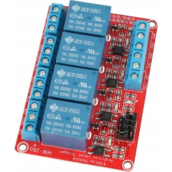 Bezpečnostní kamera Relé MSALAMON Przekaźnik z wyborem 4 kanały 12V