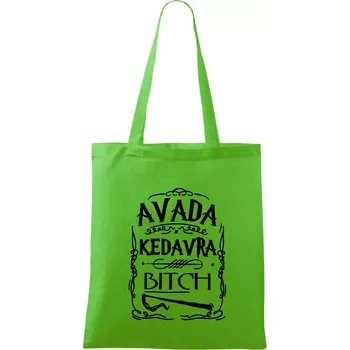 Nákupní taška Harry - Avada Kedavra - Taška bavlněná - 42 x 38 cm ( Apple Green )