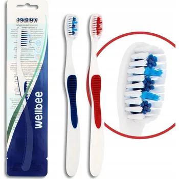 Elektrický zubní kartáček WELLBEE Kartáček na zuby pro dospělé se střední tvrdostí