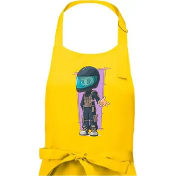 Kuchyňská zástěra Vesmírný voják fialový - Pánská zástěra na vaření - Univerzální velikost ( Žlutá )