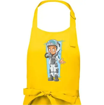 Kuchyňská zástěra Vesmírný voják modrý - Pánská zástěra na vaření - Univerzální velikost ( Žlutá )