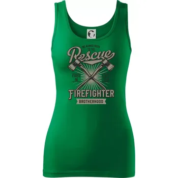 Dámské oblečení Rescue Firefighter - Dámské tílko - XS ( Středně zelená )