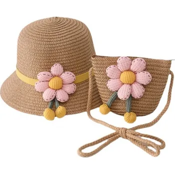 Čepice Flamenco Mystique Slaměná MUŽKA CZ56 set tašky a čepice pro dívku 52 cm