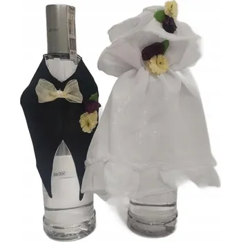 Obleček pro psa OZDOBNÝ OBLEČEK NA LAHEV - ŠATY, FRAK, KLOBOUK - ŽB