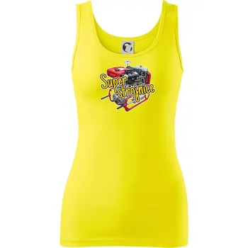 Dámské tričko Super strojnice - Dámské tílko - XS ( Citrónová )