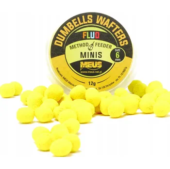 Boilies Meus Dumbells Fluo Wafters 6mm Nástraha - Vanilka Minis