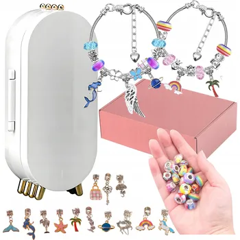 dětská sada na výrobu šperků Sada na výrobu šperků Dymex, 107 dílů, 5 náramků