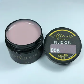 Lak na nehty Monarx Tekutý gel na nehty FLUID GEL 008 (bez HEMA/TPO) 15 ml.