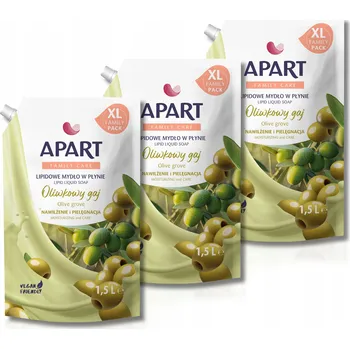 Mýdlo APART Tekuté mýdlo – náhradní náplň pro citlivou pokožku Olivový háj 1500 ml x 3