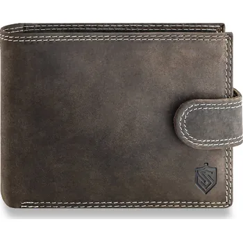 Peněženka Stevens peněženka z pravé lícové kůže hnědá - muž