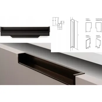 Nábytkové kování Nábytková úchytka VIEFE HEXXA 0449 délka 1100 mm, černá matná LM2 04491100LM2