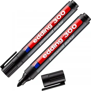 Permanentní popisovač Edding černý, 2 ks.