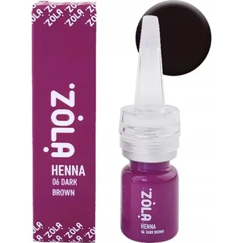 Barva na řasy a obočí ZOLA Henna na obočí 5g 06 tmavě hnědá
