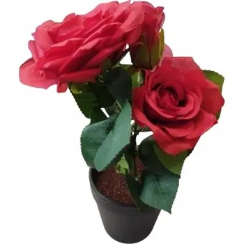 umělá květina KVĚTINOVÁ KYTICE V KVĚTINÁČI - 28 CM RŮŽE D1838