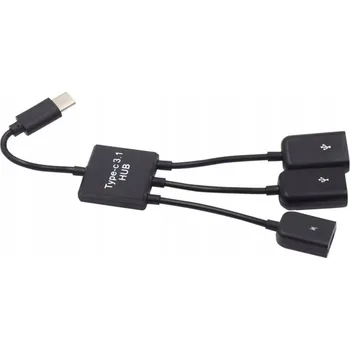 USB hub USB-C 3.1 Hub na Micro USB + 2x USB OTG Rozbočovač