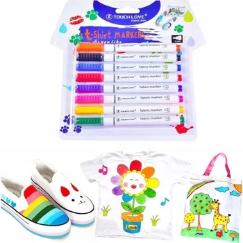 Fixy na textil a látky, pro dětské látky, 8 fixů na textil