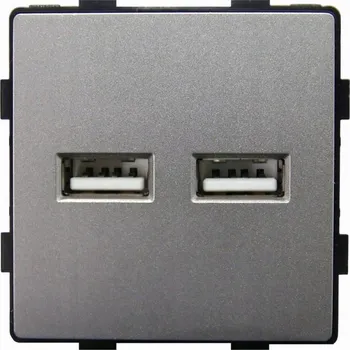 Elektrická zásuvka USB zásuvka do zdi DC Smart Home šedá