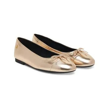 Dámské baleríny Baleríny Tommy Hilfiger Metallic Toe-Cap FW0FW08920 Zlatá 39