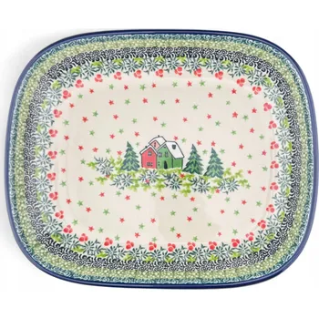 Mísa, miska na obalování UNIKÁT Domky U5037 Keramika Bolesławiec