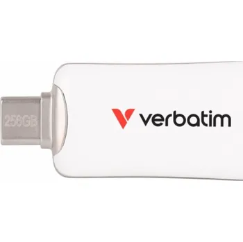 USB flash disk VERBATIM Plectra 256GB USB-C 3.2 Gen 1 bílá
