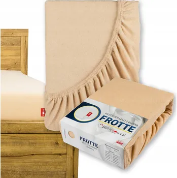 Prostěradlo Froté prostěradlo 100x200 s Hrubá Bavlna strana 30 cm, Cappuccino