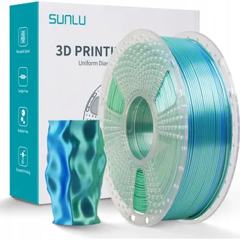 Filament Filament Silk PLA+ Sunlu 1,75 mm 1 kg vícebarevný