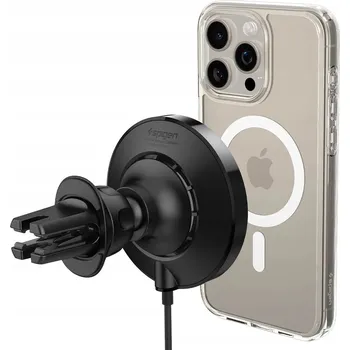 Držák do auta do mřížky ventilace, Spigen ITS12WC s MagSafe pro telefon