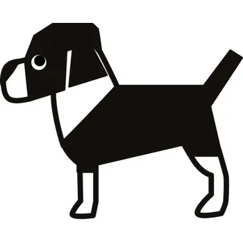 Samolepící dekorace Samolepka na stěnu pejsek s romby 12x15 cm