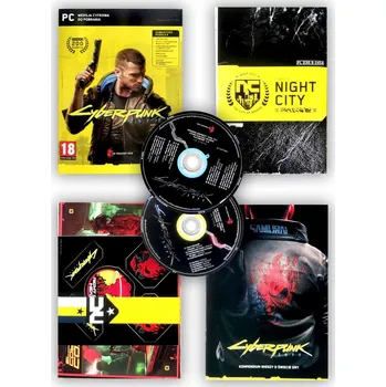 Počítačová hra KRABIČKA CYBERPUNK 2077 PC PL DVD MAPA VLEPY