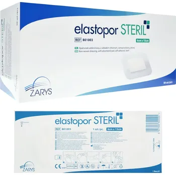 Náplast Sterilní náplast z netkané textilie s absorpčním polštářkem 6x15cm ELASTOPOR Zarys