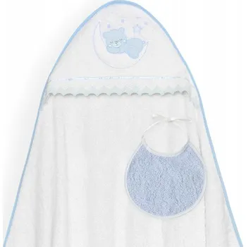 Deka s kapucí Interbaby 100 x 100 cm bílá