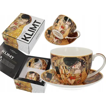 Šálek s podšálkem Polibek Klimt CARMANI