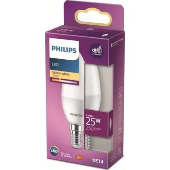 Žárovka LED žárovka svíčka E14 2,8W (odpovídá 25W) 250lm, teplá bílá