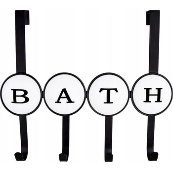 Držák na ručník Bezinvazní tyč s háčky AWD Interior bílá, černá