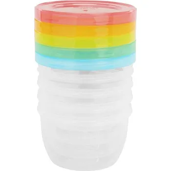 Badabulle Maxi Fun Colors miska s víčkem 250 ml 5 ks
