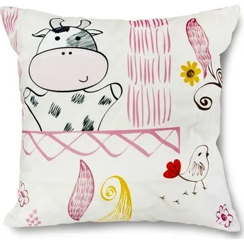 Polštář Polštář Instal-Home žirafa hnědo-bílá 60x60 cm